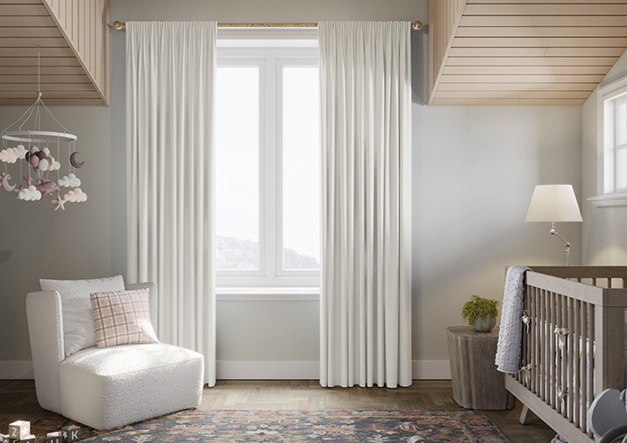 Wexley, White Cotton - Made to Measure Curtains - Image 3